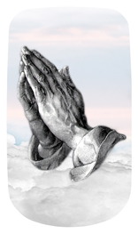 DAROYAL-103-WT Praying Hands Clouds White